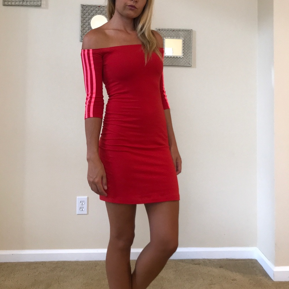 Adidas Off Shoulder Dress-xs NWT